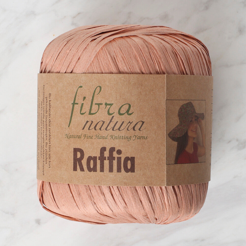 Fibra Natura 40 g Raffia Paper Yarn, Salmon - 116-24