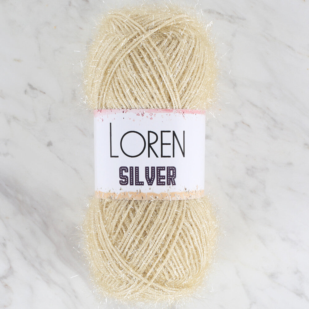 Loren Silver Knitting Yarn, Beige - RS0066
