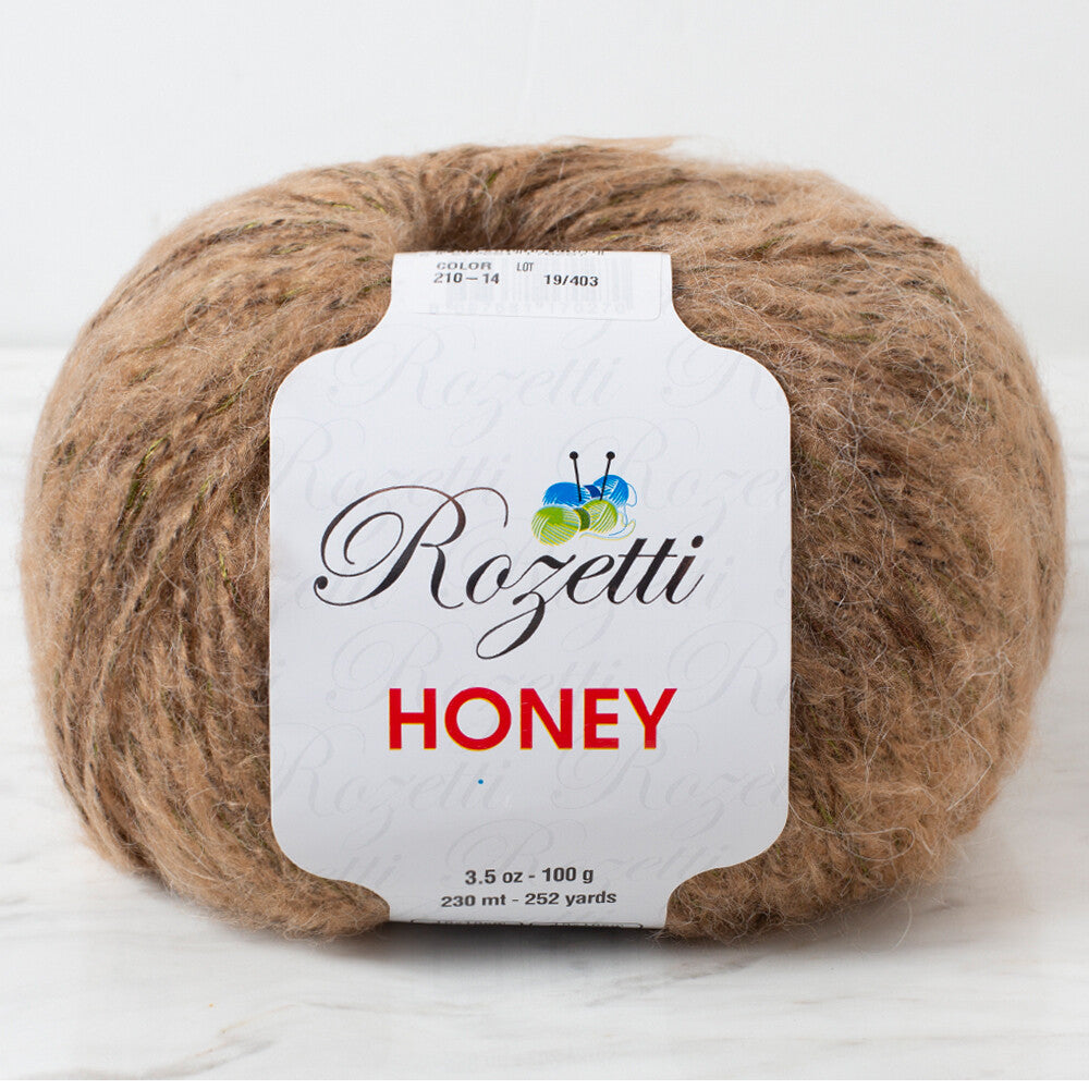 Rozetti Honey Yarn, Sparkly Brown - 201-14