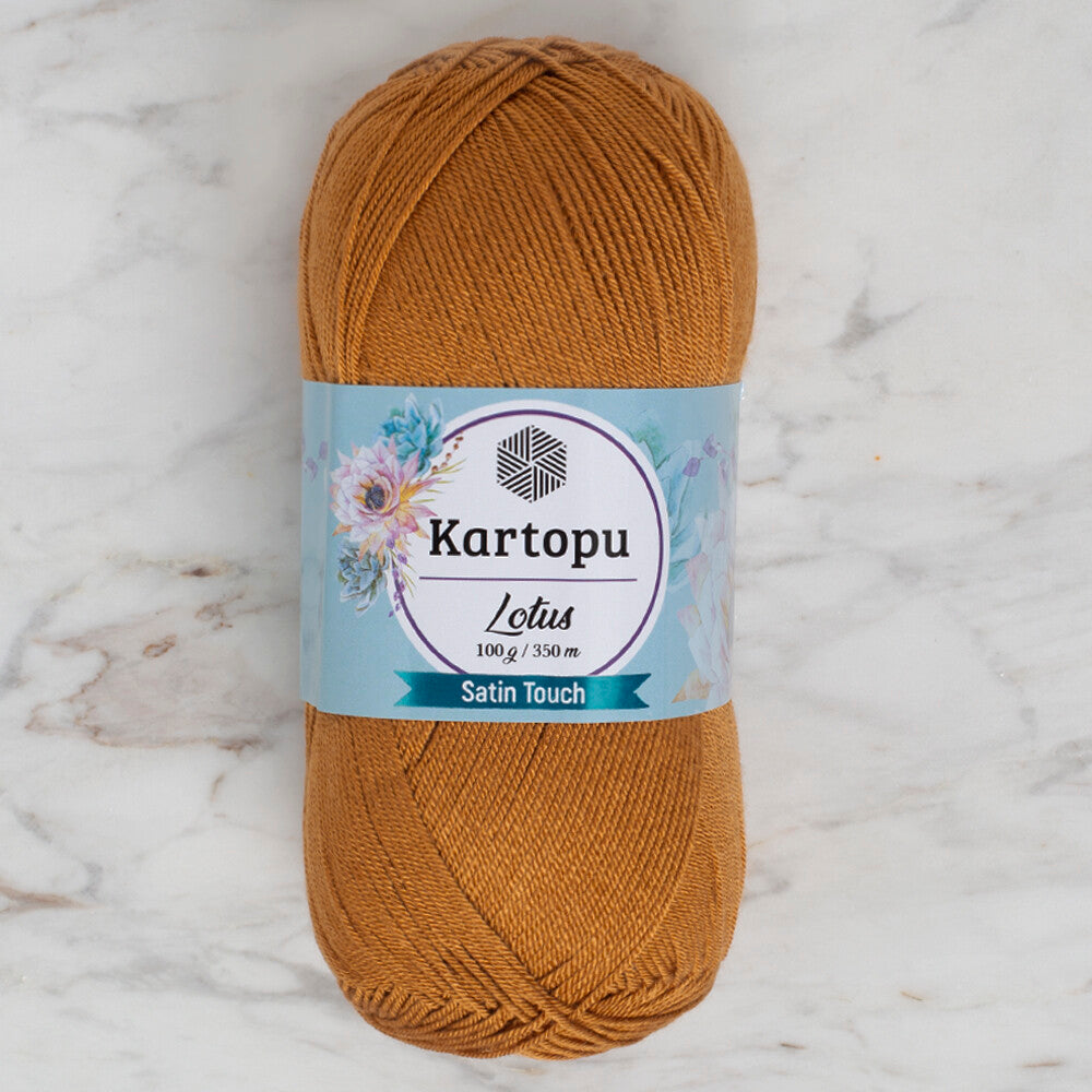 Kartopu Lotus Knitting Yarn, Brown - K840