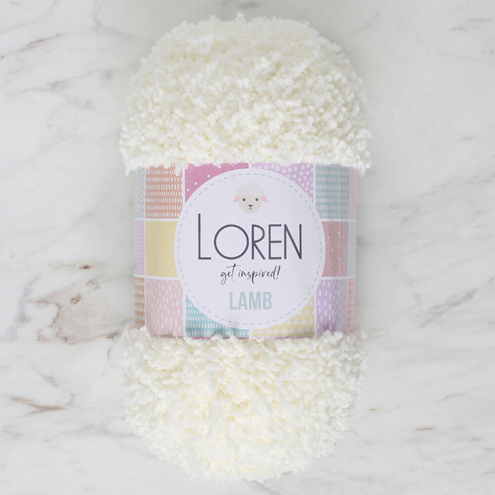 Loren Lamb Baby Yarn, Light Cream - R019
