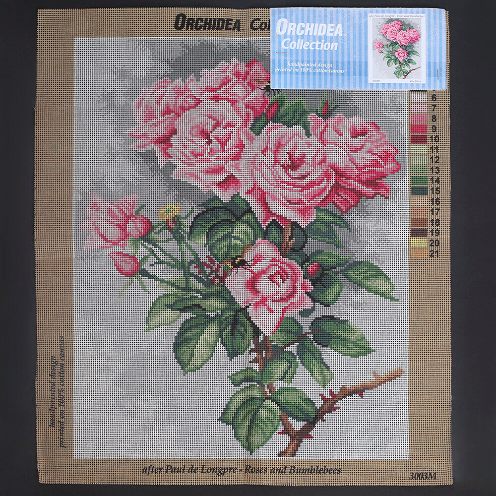 Orchidea 40x50cm Printed Gobelin, Max Albert Carlier - Still Life with Garden Flowers - 2985M