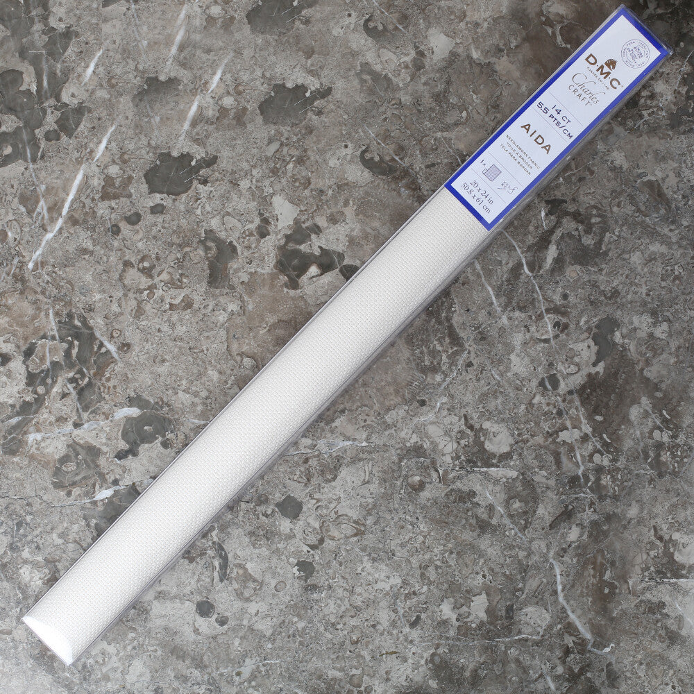 DMC Charles Craft Aida Embroidery Fabric 14 Count - 5.5 pts/cm, ECRU