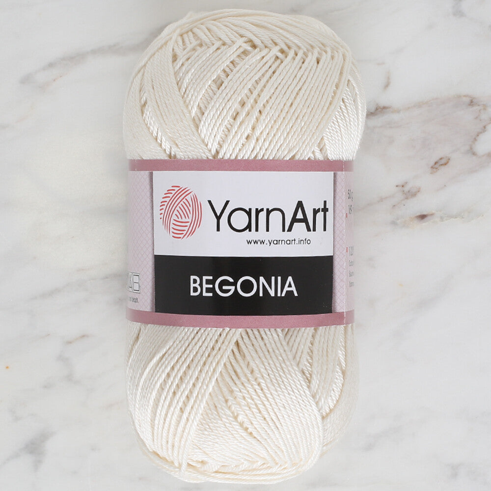 YarnArt Begonia 50gr Knitting Yarn, Cream - 6282