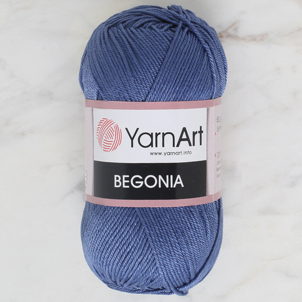 YarnArt Begonia 50gr Knitting Yarn, Blue - 0154