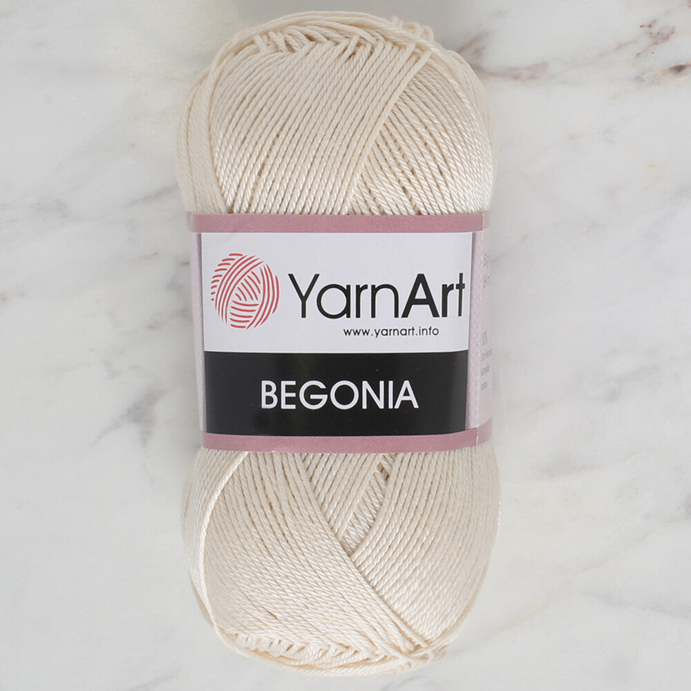 YarnArt Begonia 50gr Knitting Yarn, White - 6194