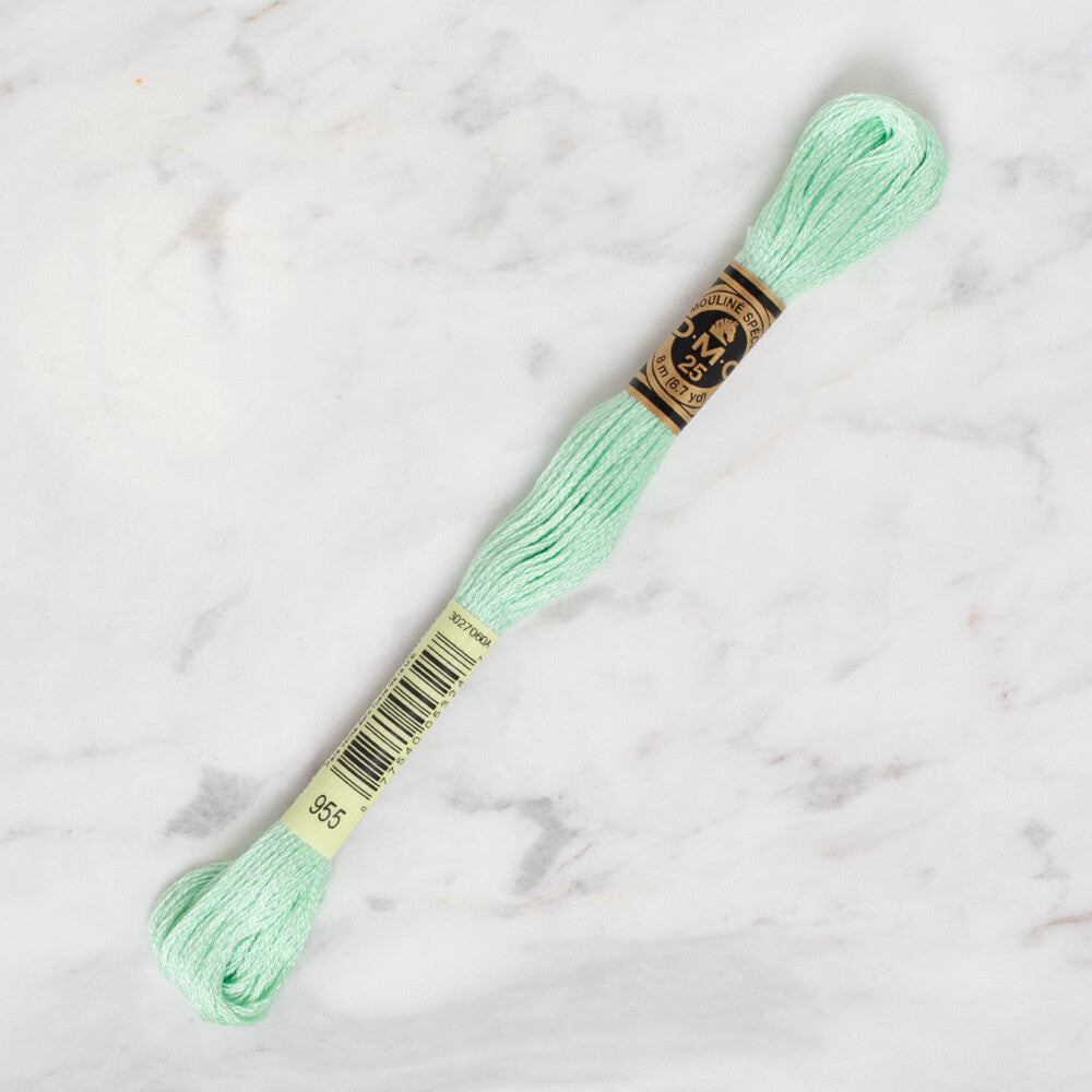 Dmc Muline Special 8 M Light Green Embroidery Yarn- 955