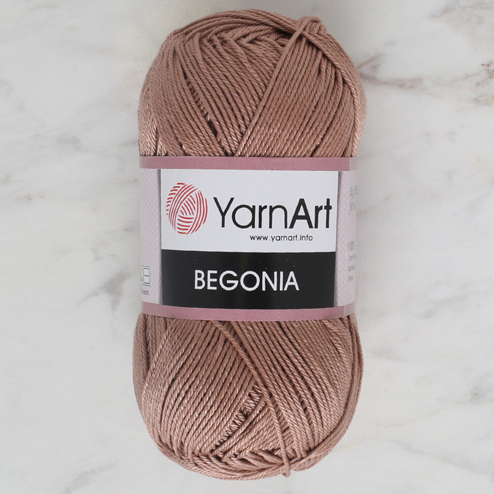 YarnArt Begonia 50gr Knitting Yarn, Brown - 0015