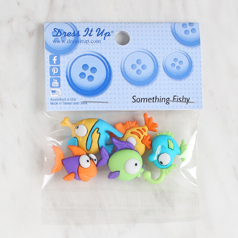 Dress It Up Creative Button Assortment, Fishes - 6952