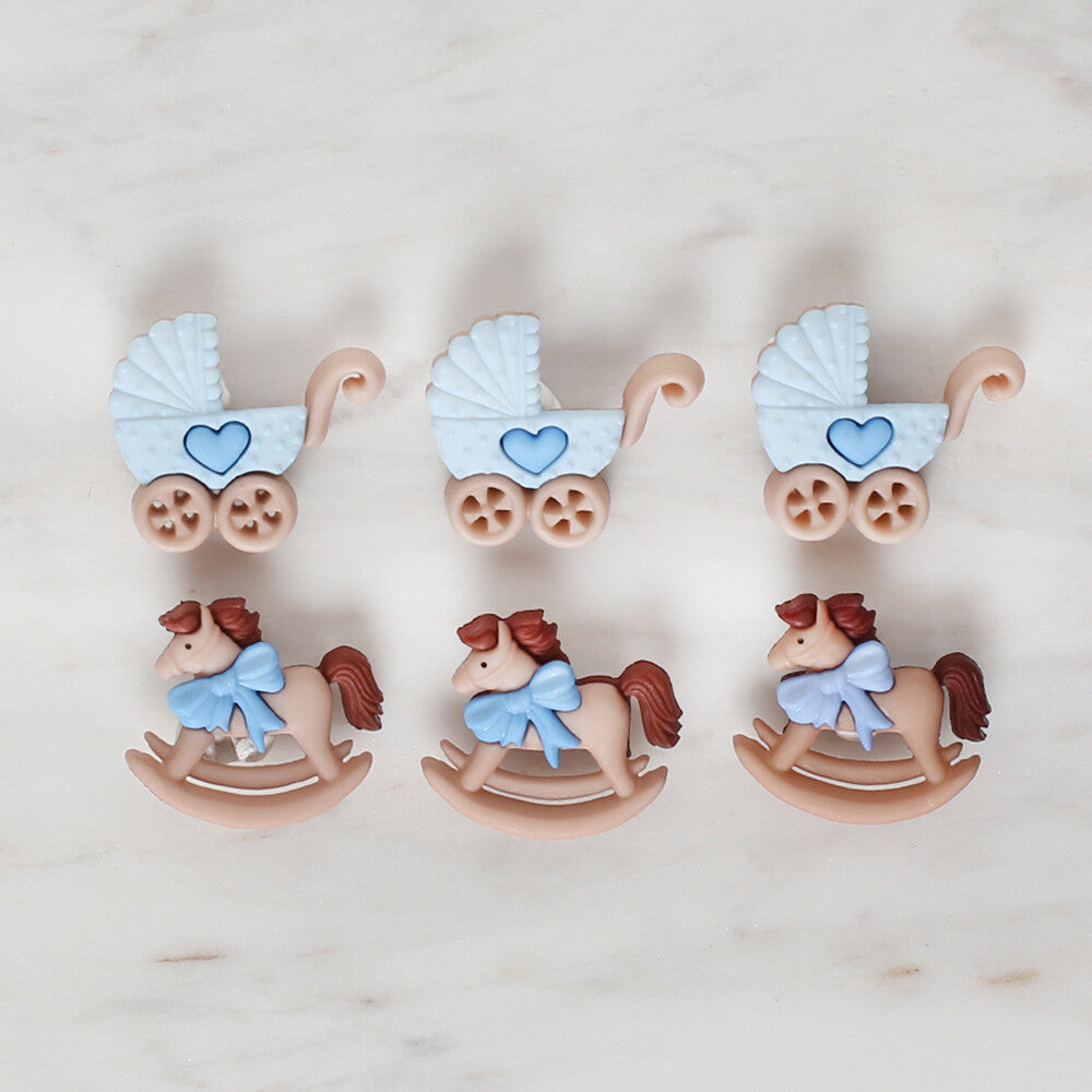 Dress It Up Creative Button Assortment, Horse&Buggy Girl - 5823