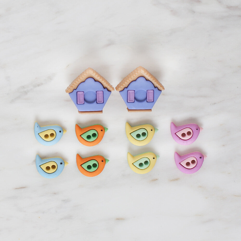 Dress It Up Creative Button Assortment, Bird Neighborhood - 9395