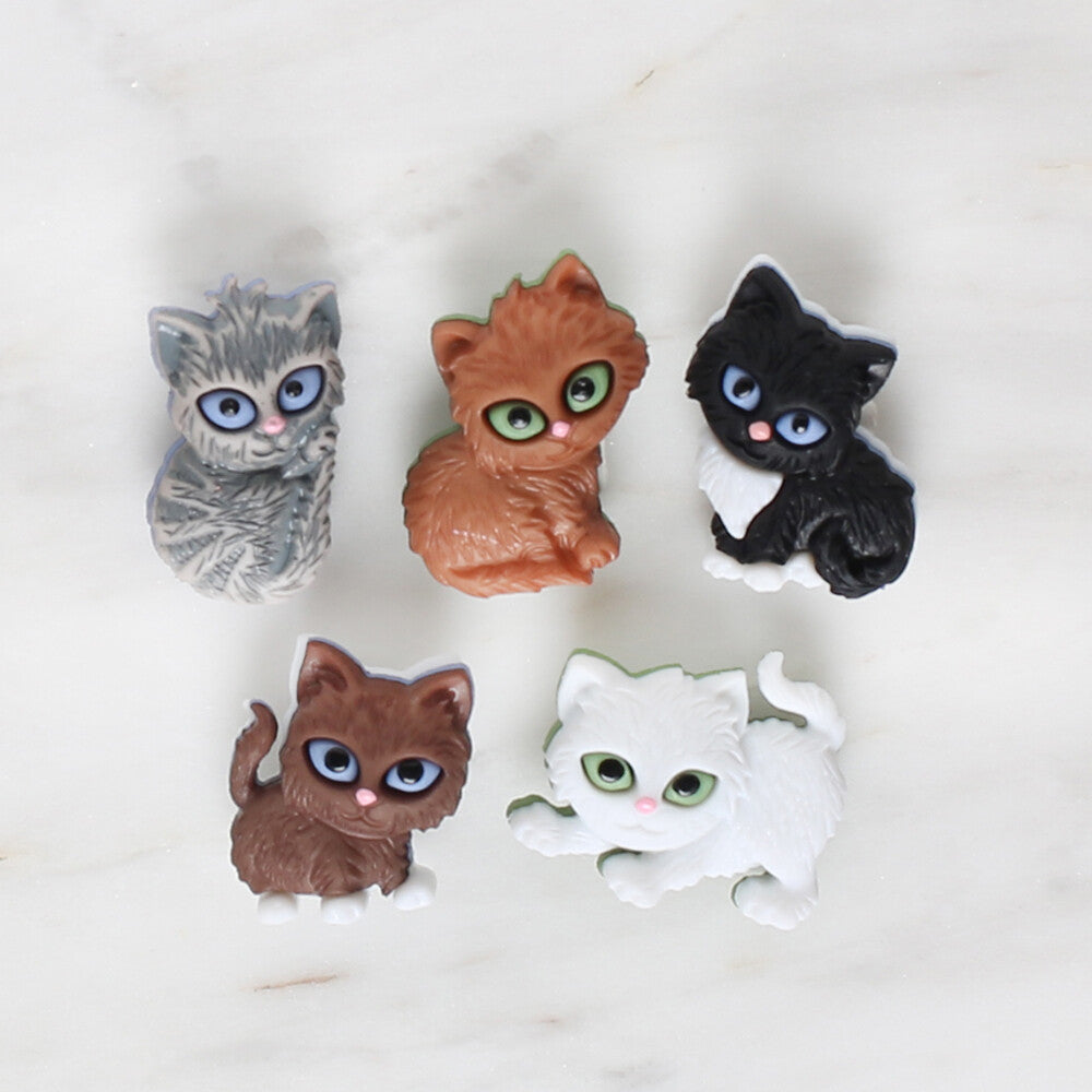Dress It Up Creative Button Assortment, Assorted Colors Cats - 6971
