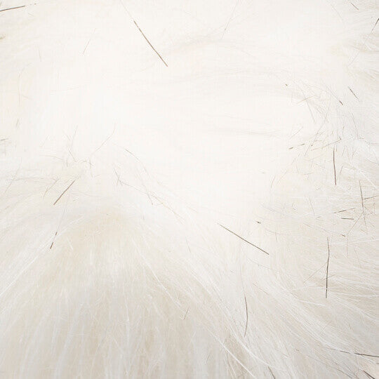 Loren Faux Fur Pom Pom, Ecru