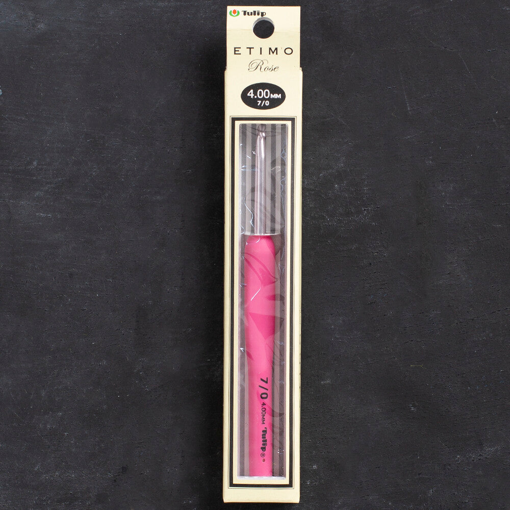 Tulip Etimo Rose 4 mm 14 cm Crochet Hook with Soft Cushion- TER-08e
