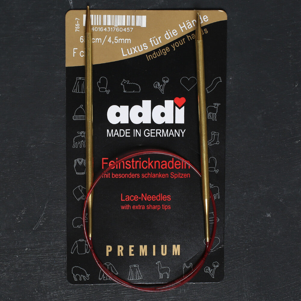 Addi 4.5mm 60cm Lace Circular Knitting Needles - 755-7