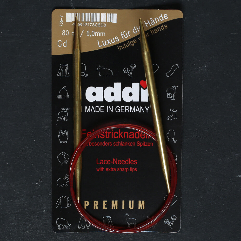 Addi Lace 6mm 80cm Circular Knitting Needles - 755-7