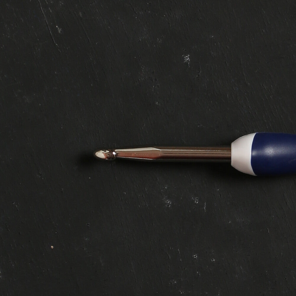 Addi Swing Maxi 6.0 mm 17 cm Ergonomic Crochet Hook, Navy Blue - 141-7