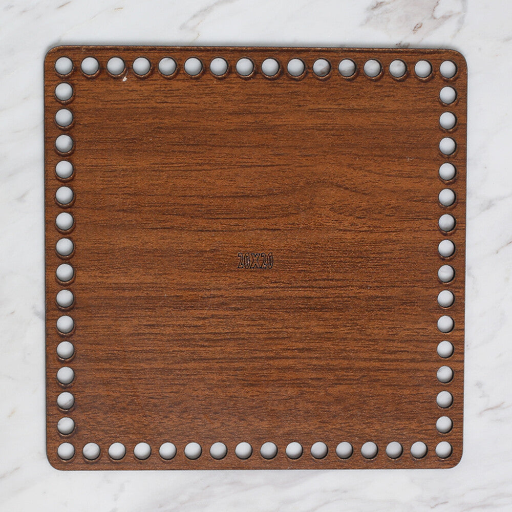 Loren Wooden Base for T-shirt Yarn, Small Square