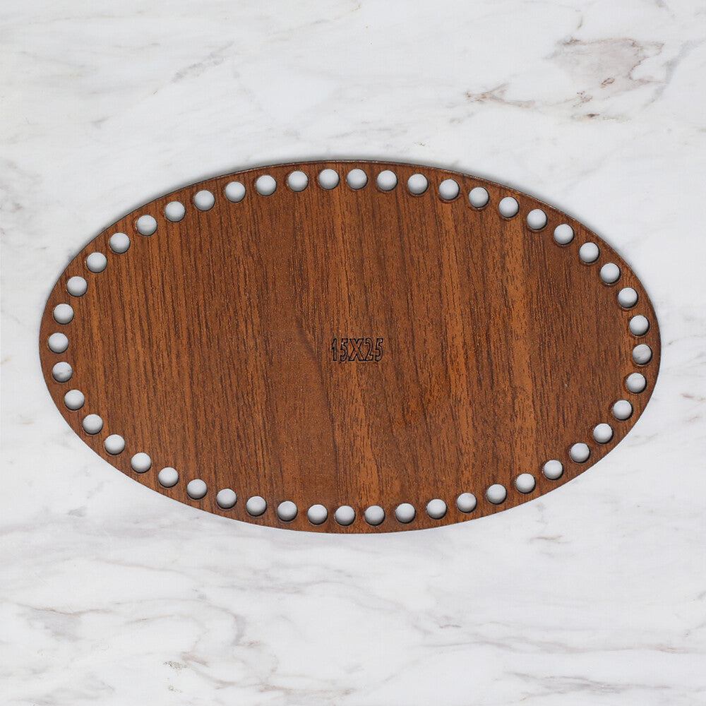 Loren Wooden Base for T-shirt Yarn, Small Oval