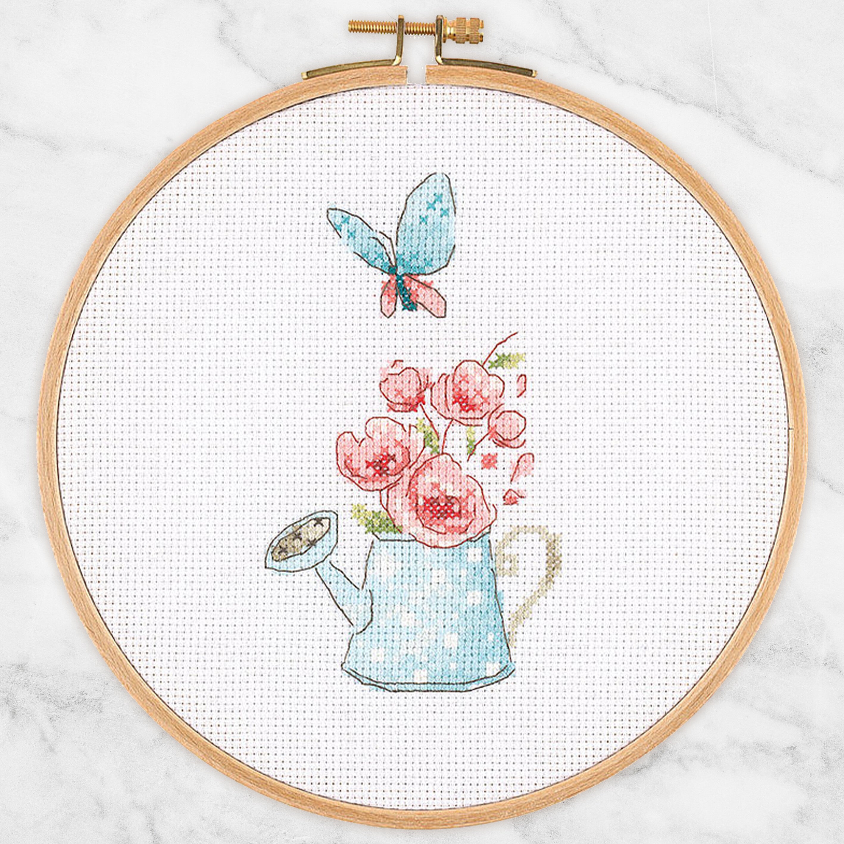 Tuva Cross Stitch Kit, Watering Can - E2005