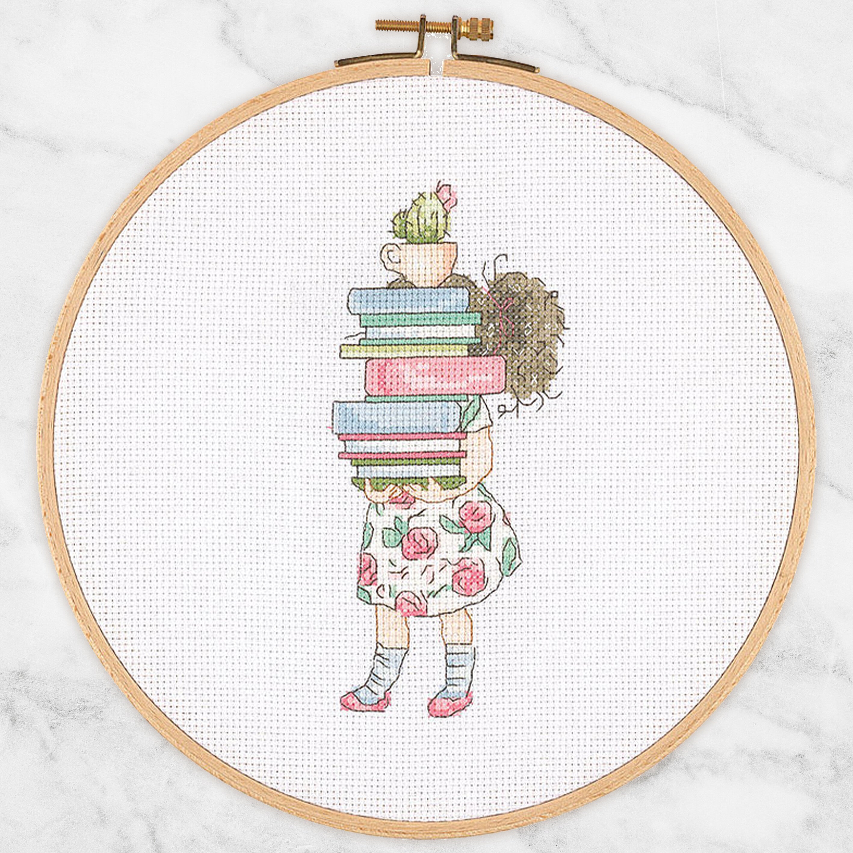 Tuva Cross Stitch Kit, So Many Books - E2302