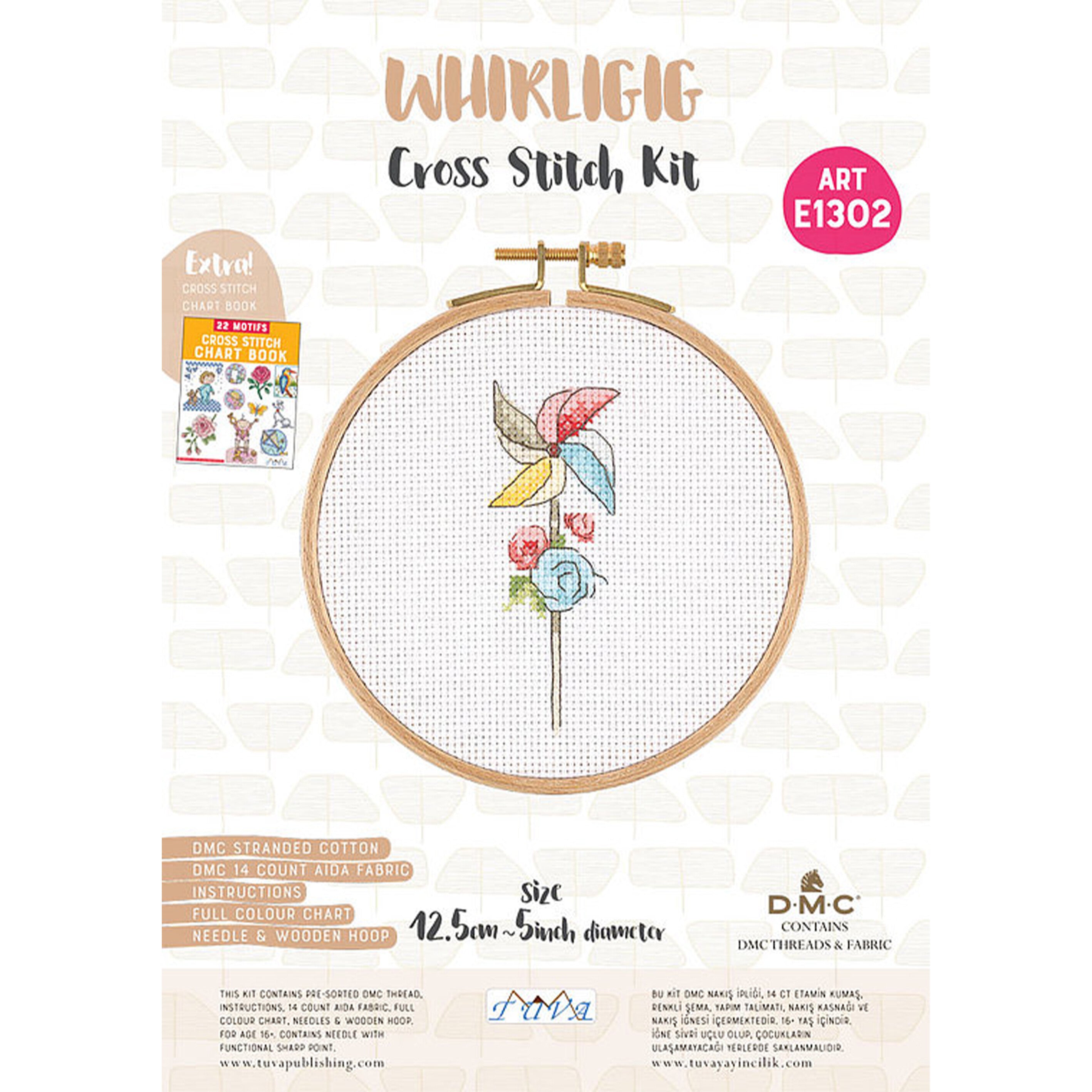 Tuva Cross Stitch Kit, Whirligig - E1302