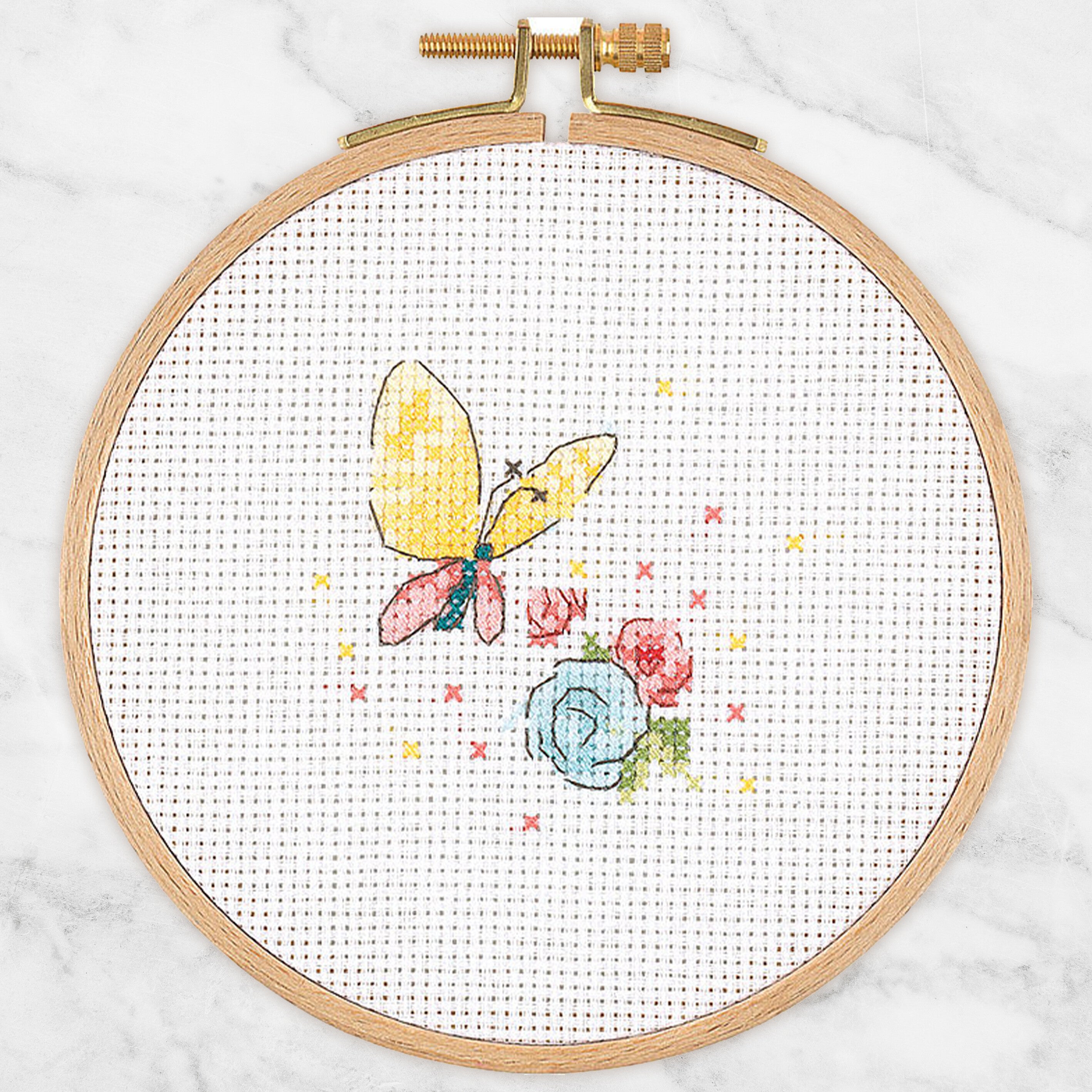 Tuva Cross Stitch Kit, Butterfly - E1301