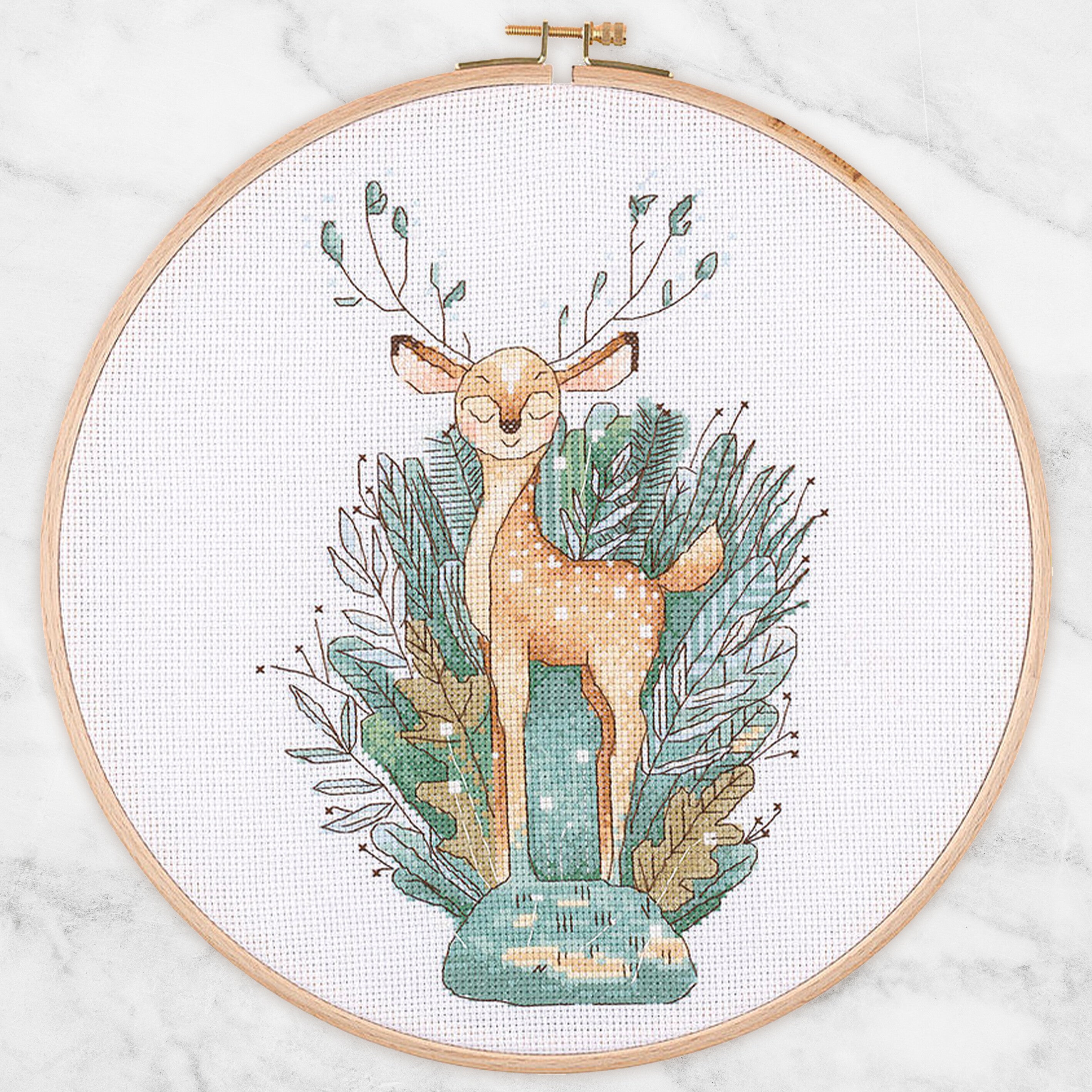 Tuva Cross Stitch Kit, Little Deer - E2803