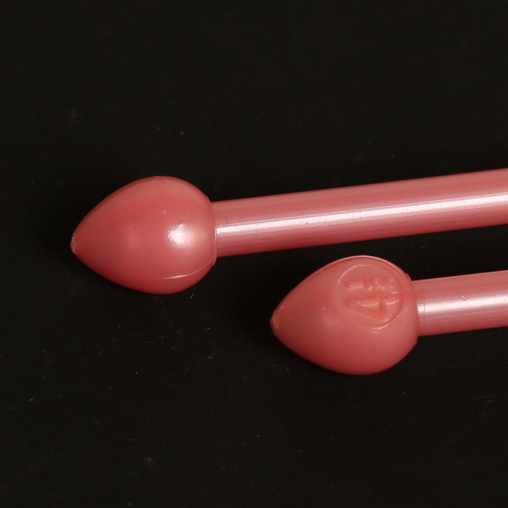 Pony Pearl 4.5 mm 35 cm Plastic Knitting Needle, Pink- 33629