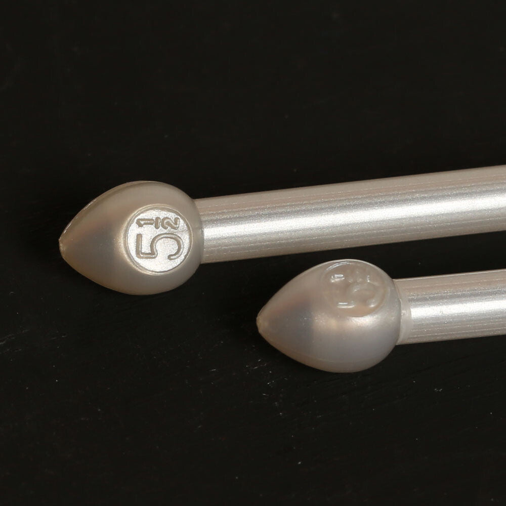 Pony Pearl 5.5 mm 35 cm Plastic Knitting Needle, White - 33631