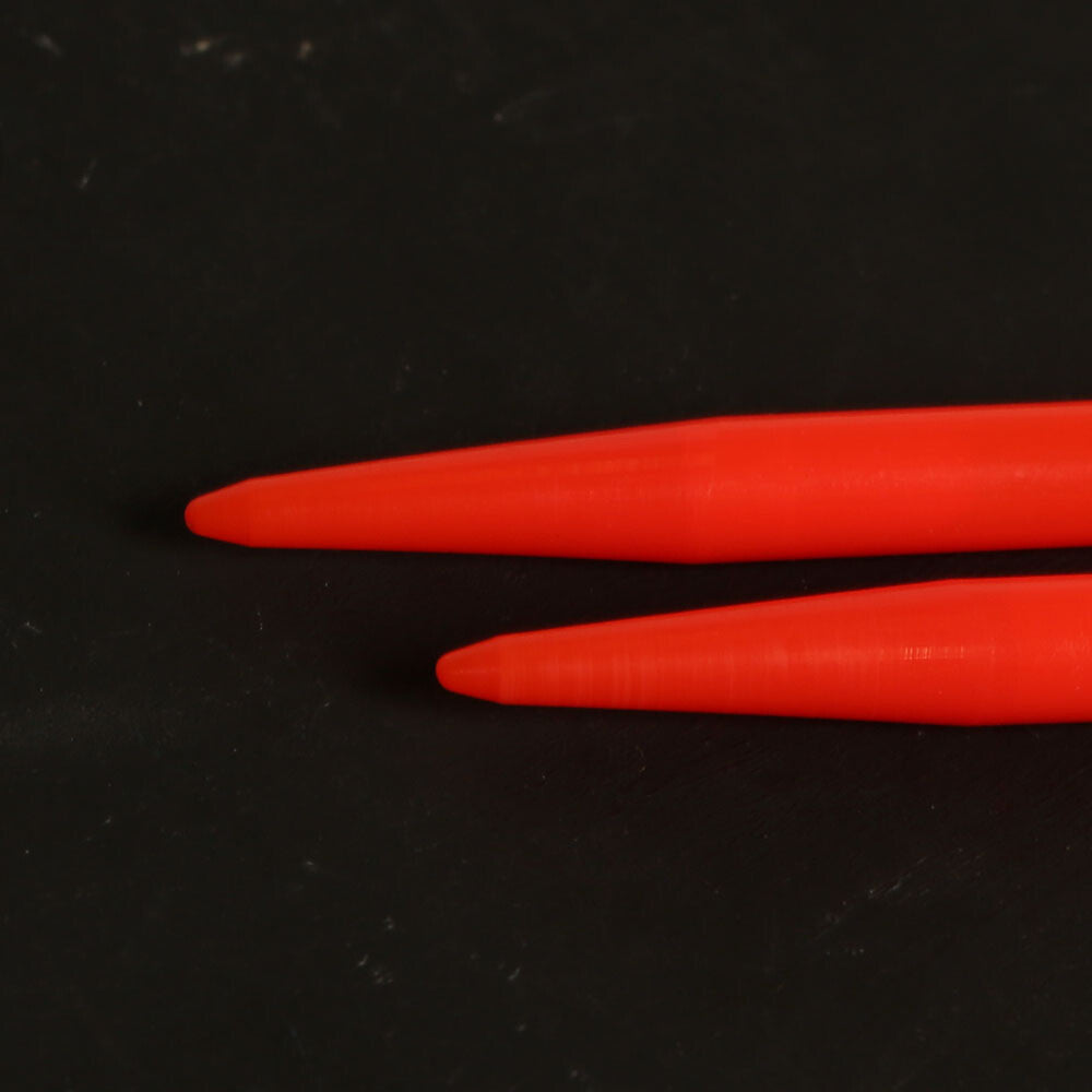 Pony Pearl 8 mm 35 cm Plastic Knitting Needle, Neon Orange - 33636