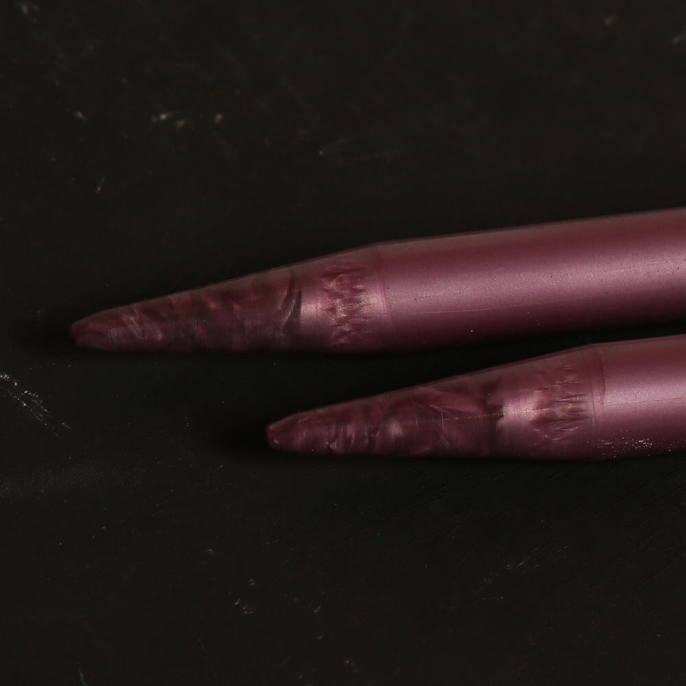 Pony Pearl 12 mm 35 cm Plastic Knitting Needle, Purple - 33640