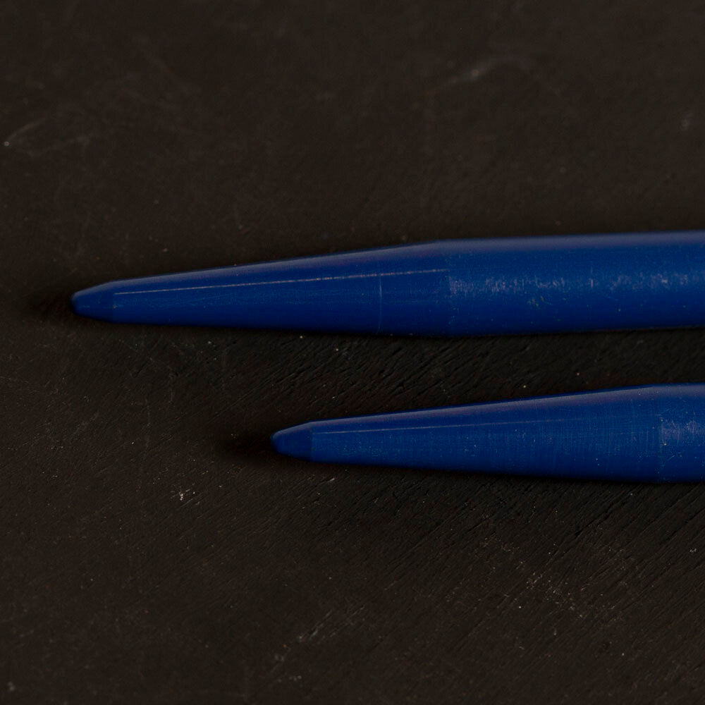 Pony Colour 9 mm 35 cm Plastic Knitting Needle, Navy Blue - 57668