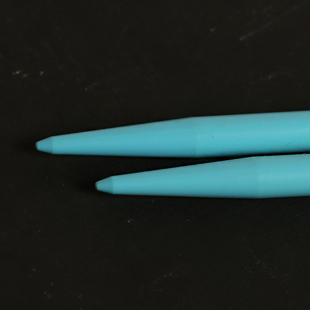 Pony Colour 10 mm 35 cm Plastic Knitting Needle, Blue - 57669