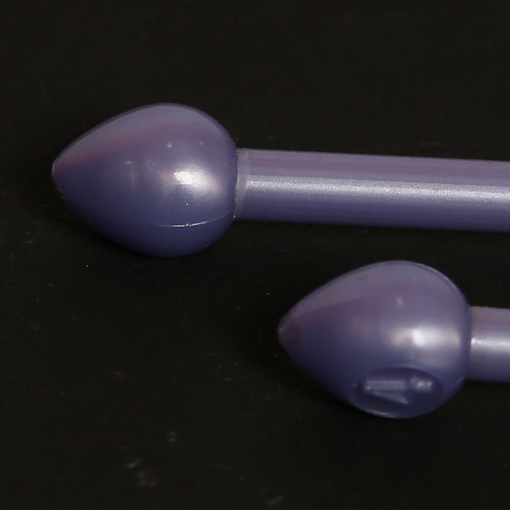 Pony Pearl 4 mm 35 cm Plastic Knitting Needle, Lilac - 33628