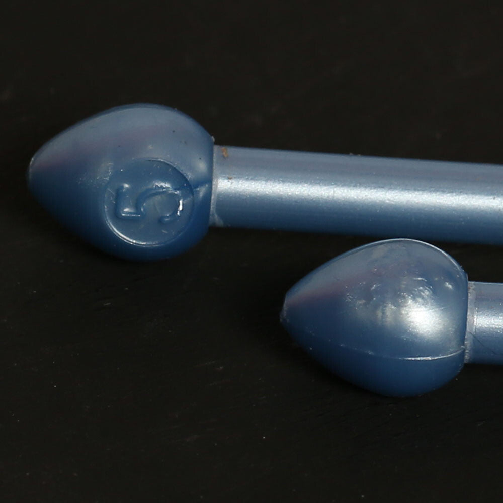 Pony Pearl 5 mm 35 cm Plastic Knitting Needle, Green - 33630