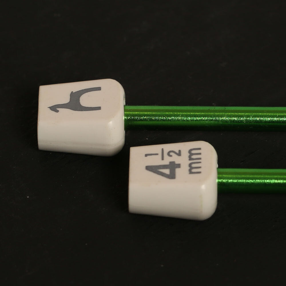Pony Colour 4.5 mm 35 cm Aluminum Knitting Needle, Green - 33710