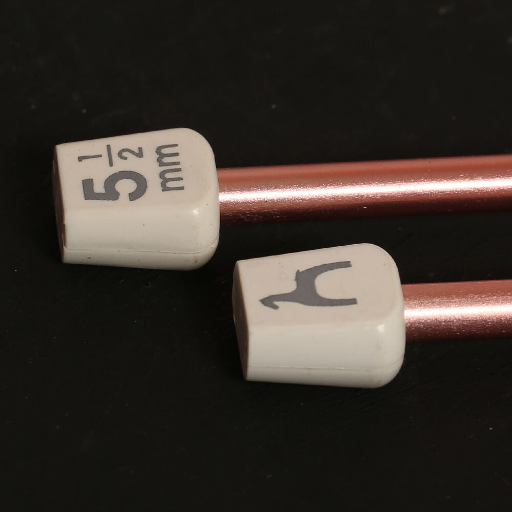 Pony Colour 5.5 mm 35 cm Aluminum Knitting Needle, Cupper - 33712