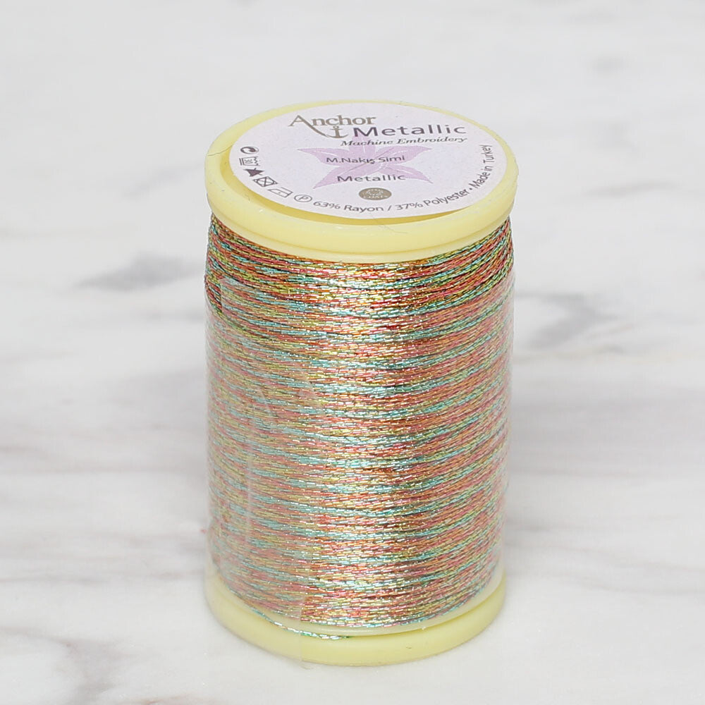 Anchor No:14 10g Metallic Machine Embroidery Thread, Brown - 19658817