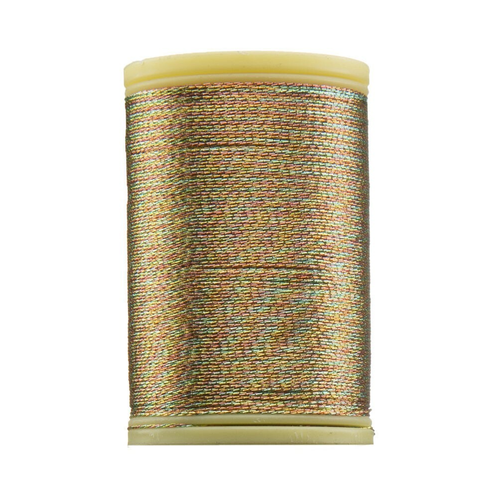 Anchor No:14 10g Metallic Machine Embroidery Thread, Brown - 19658817