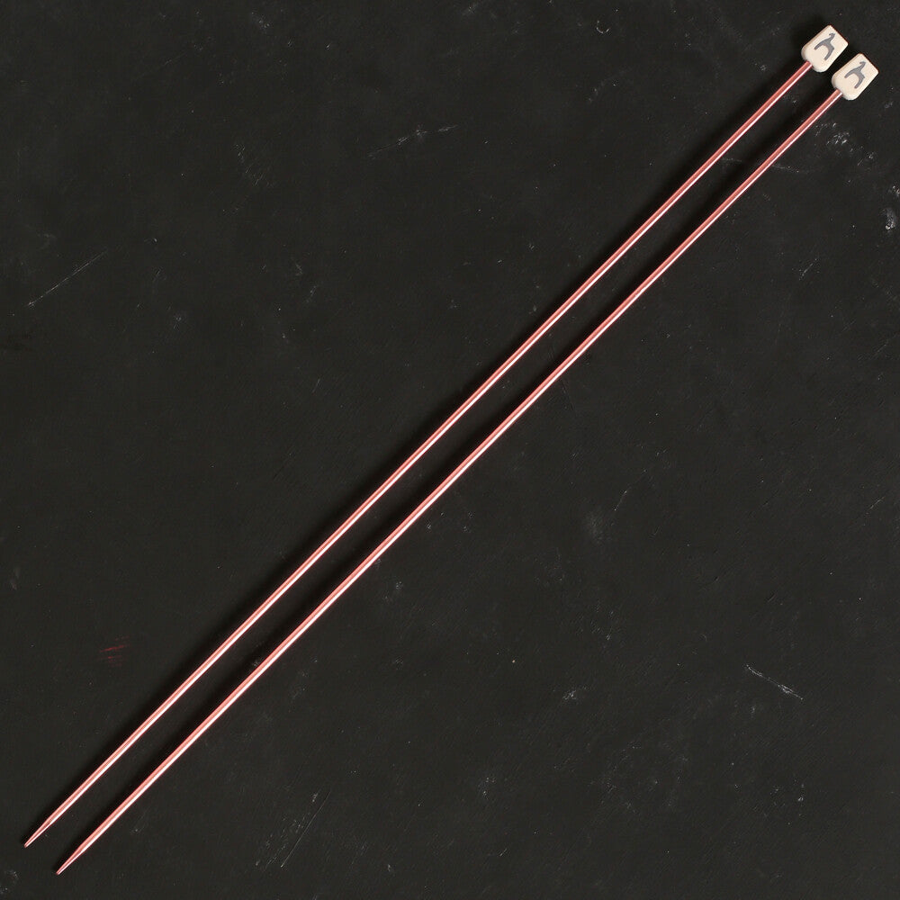 Pony Colour 3 mm 35 cm Aluminum Knitting Needle, Light Yellow - 33705