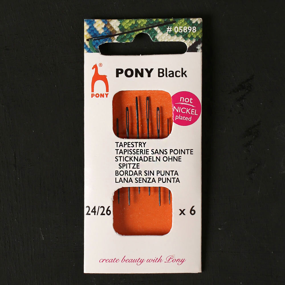 Pony Black Tapestry Needle Number 24/26 - 05898