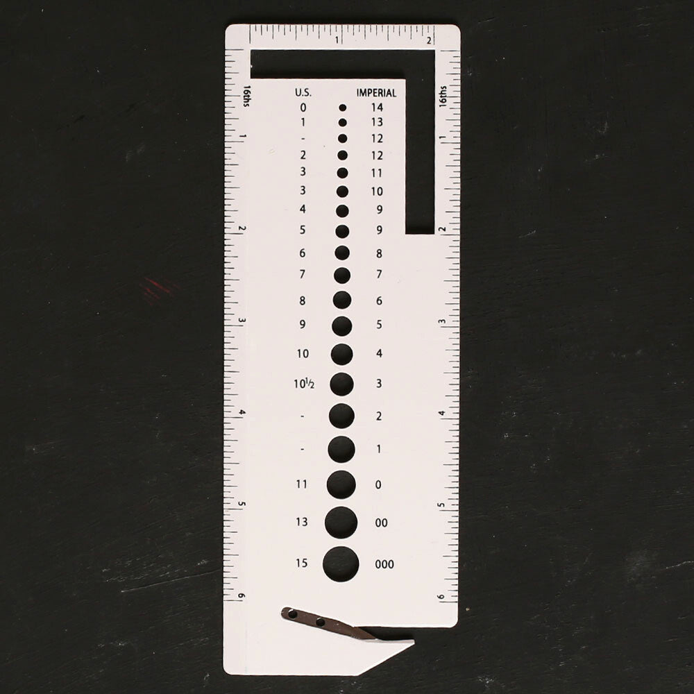 Pony Knitting Needle Gauge Ruler 2-10 mm - 60667
