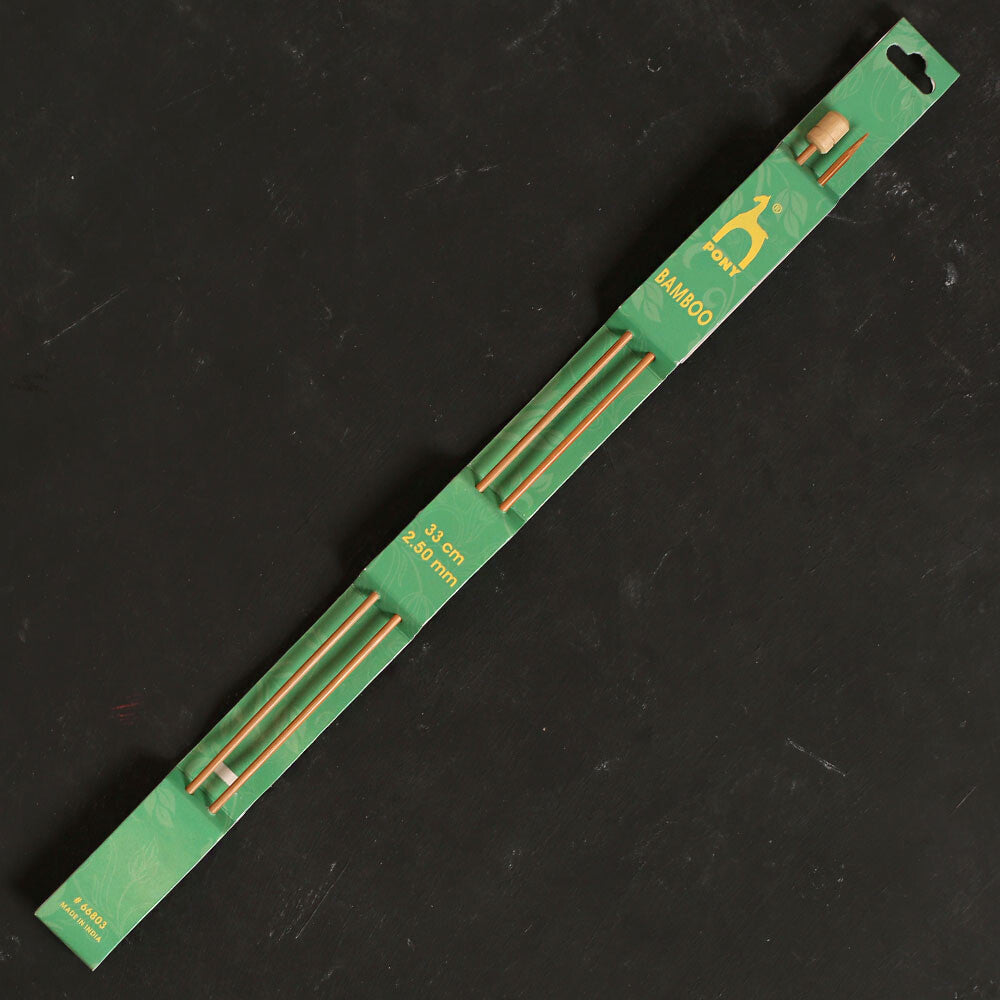 Pony Bamboo 2.5 mm 33 cm Bamboo Knitting Needles - 66803