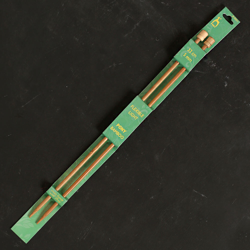 Pony Bamboo 5 mm 33 cm Bamboo Knitting Needles - 66811
