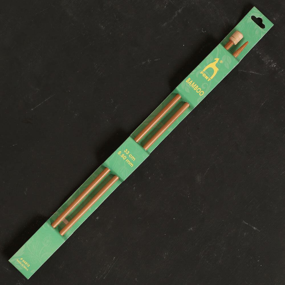 Pony Bamboo 5.5 mm 33 cm Bamboo Knitting Needles - 66812