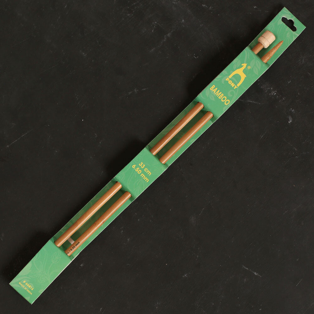 Pony Bamboo 6.5 mm 33 cm Bamboo Knitting Needles - 66814