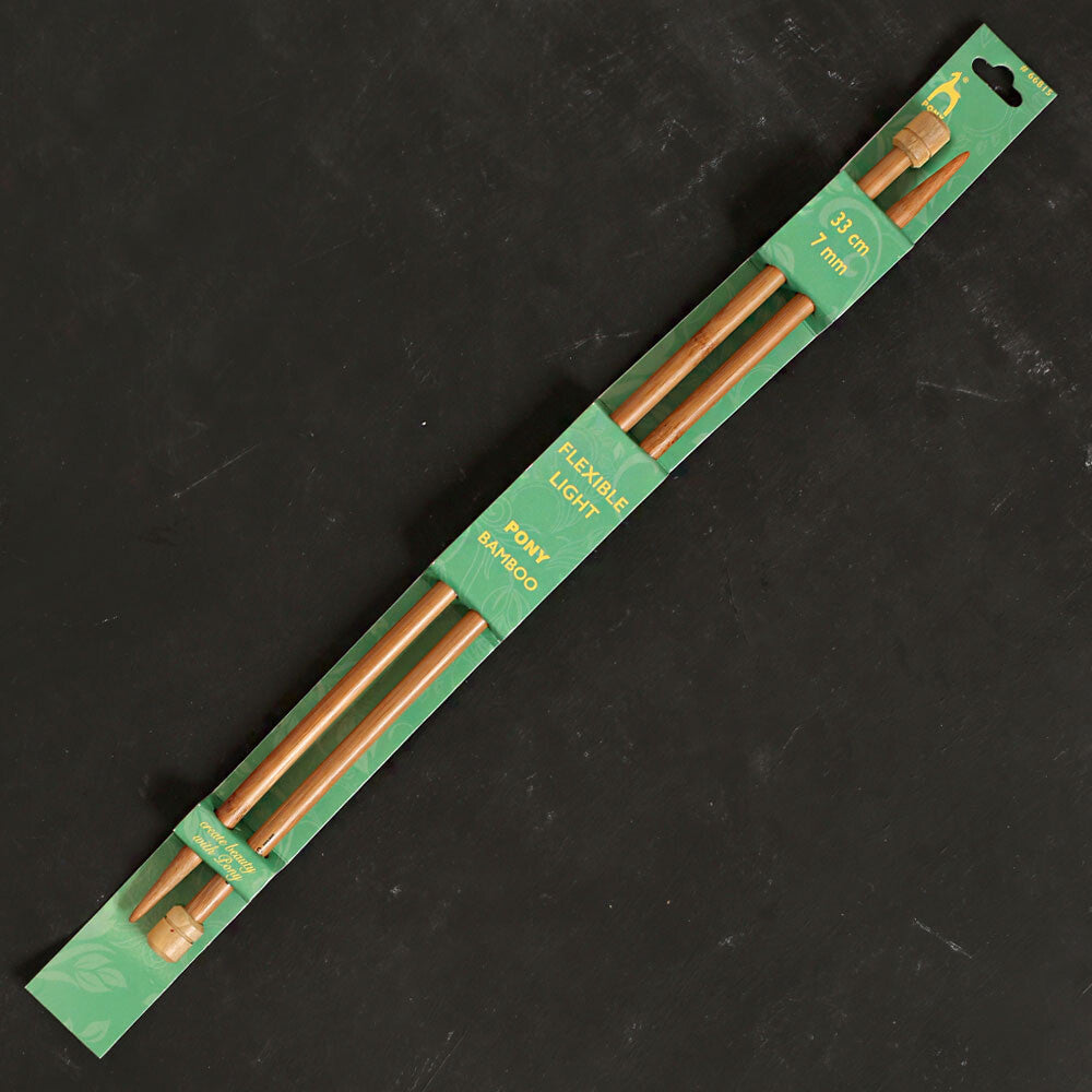 Pony Bamboo 7 mm 33 cm Bamboo Knitting Needles - 66815
