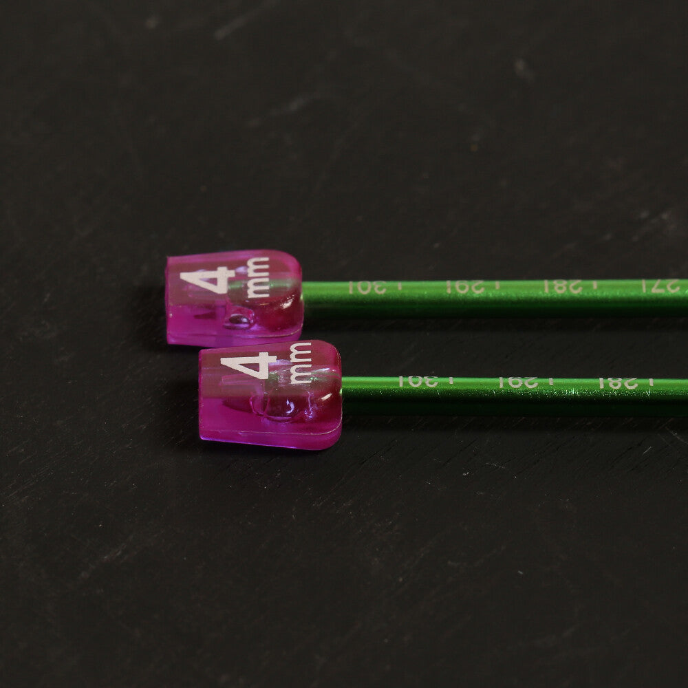 Pony Measure 4 mm 35 cm Aluminium Knitting Needles, Mid Green - 34509