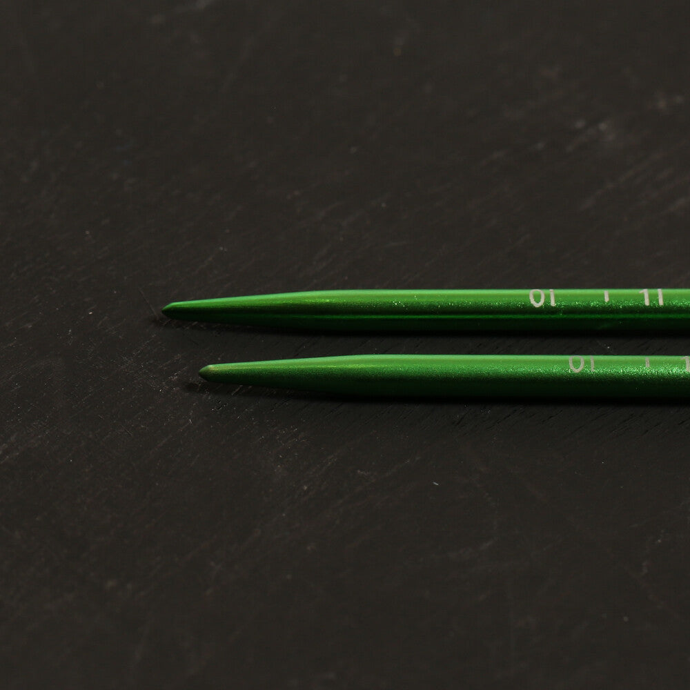 Pony Measure 4 mm 35 cm Aluminium Knitting Needles, Mid Green - 34509